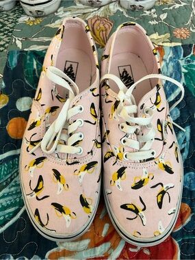 Vans  Pink Banana Print Canvas Sneakers